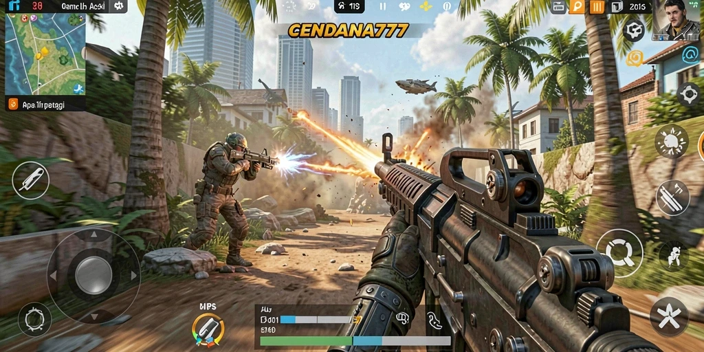 Tampilan gameplay CENDANA777 yang seru dan dinamis dalam TPS.