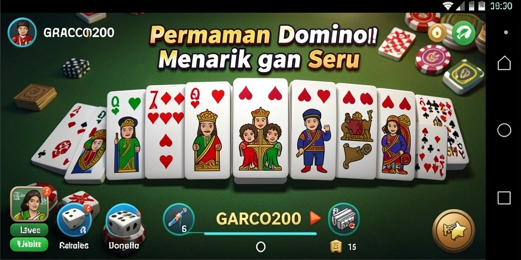 Tampilan menarik dan seru dari gameplay Domino GARCO200.
