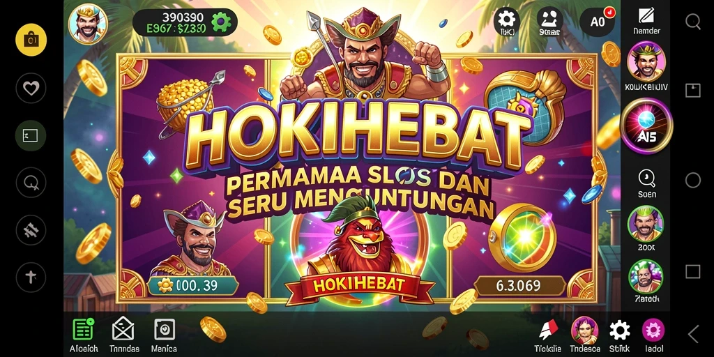 Tampilan gameplay HOKIHEBAT yang menarik dan menghibur.