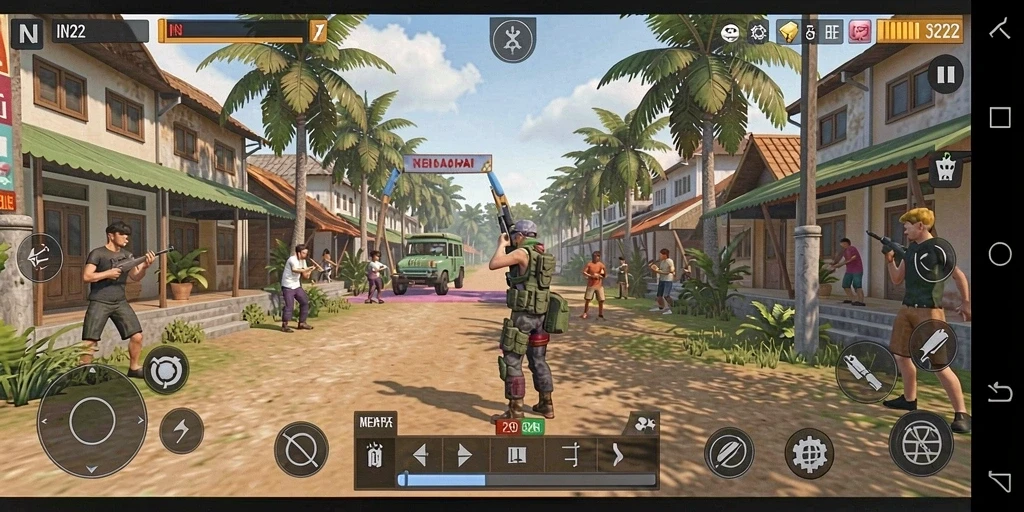 Tampilan gameplay IN22 dengan grafis dan interaksi menarik.