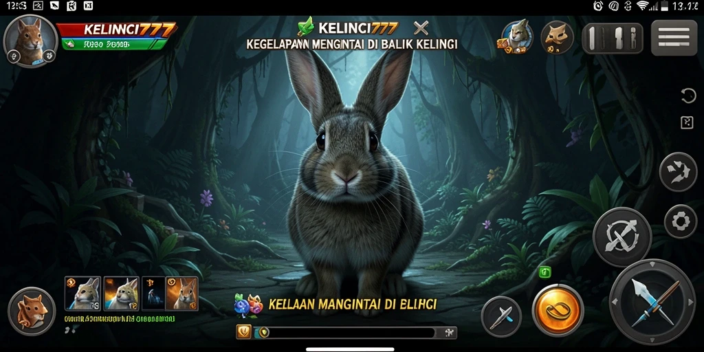 Screenshot gameplay KELINCI777 menampilkan suasana Horror yang mencekam.