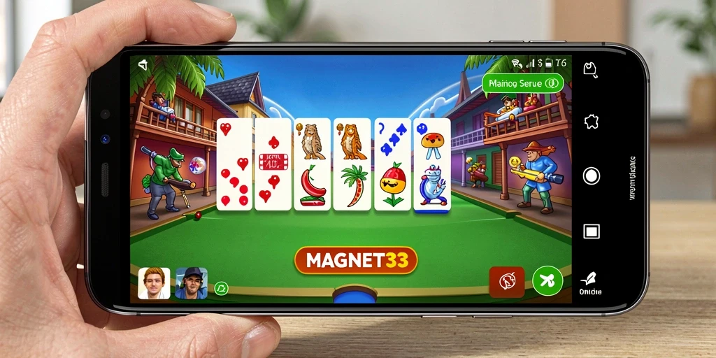 Tampilan gameplay MAGNET33 yang menarik dengan papan Domino.
