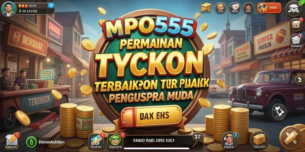 Screenshot MPO555 menunjukkan aksi manajemen bisnis yang seru.