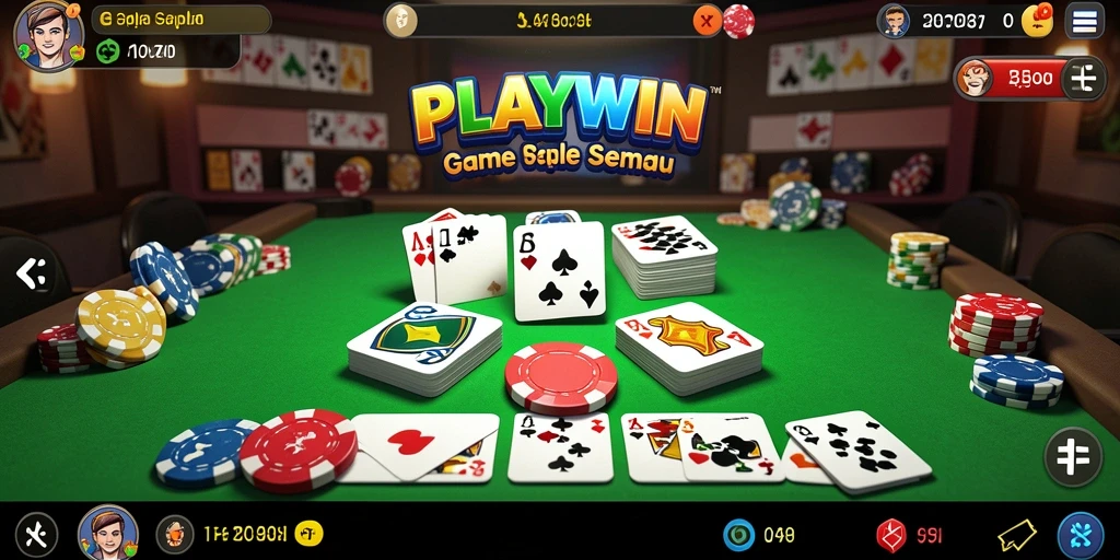 Tampilan menarik dan seru saat bermain Gaple di PLAYWIN.