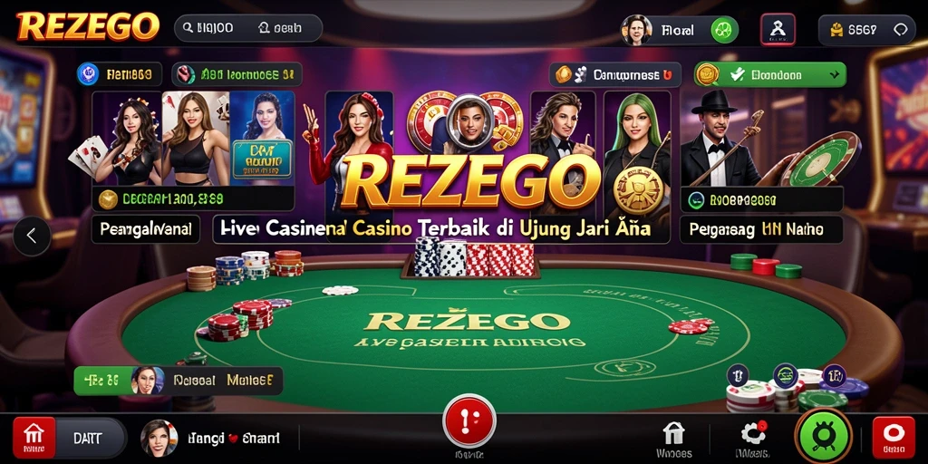 Tampilan gameplay Live Casino yang realistis di REZEGO.