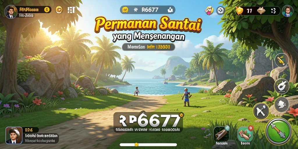 Tampilan gameplay menarik dari RP6677 dengan karakter lucu.