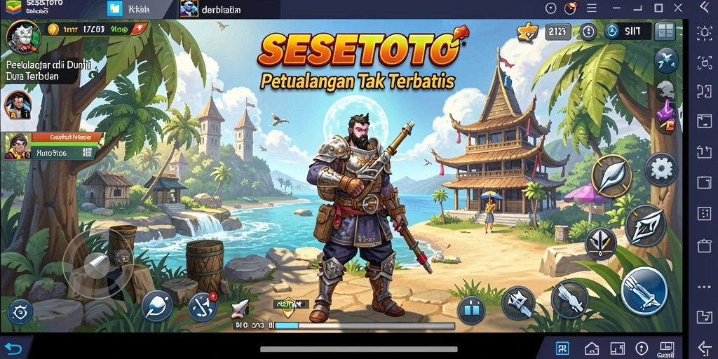 Tampilan gameplay SESETOTO yang menakjubkan dalam dunia terbuka.