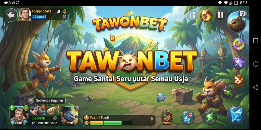 Tampilan gameplay TAWONBET yang menyenangkan dan penuh warna.